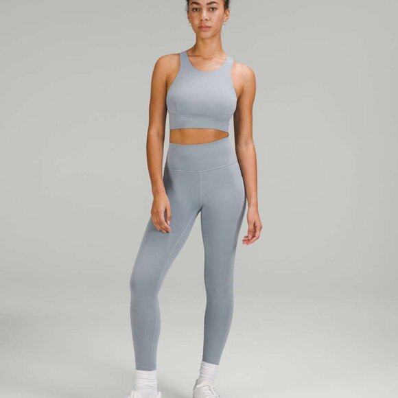 Lululemon Wunder Train Longline Bra Medium Support, C/D Cup Chambray Gray - Picture 3 of 8